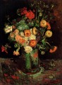 Jarrón con Zinnias y Geranios Vincent van Gogh Impresionismo Flores